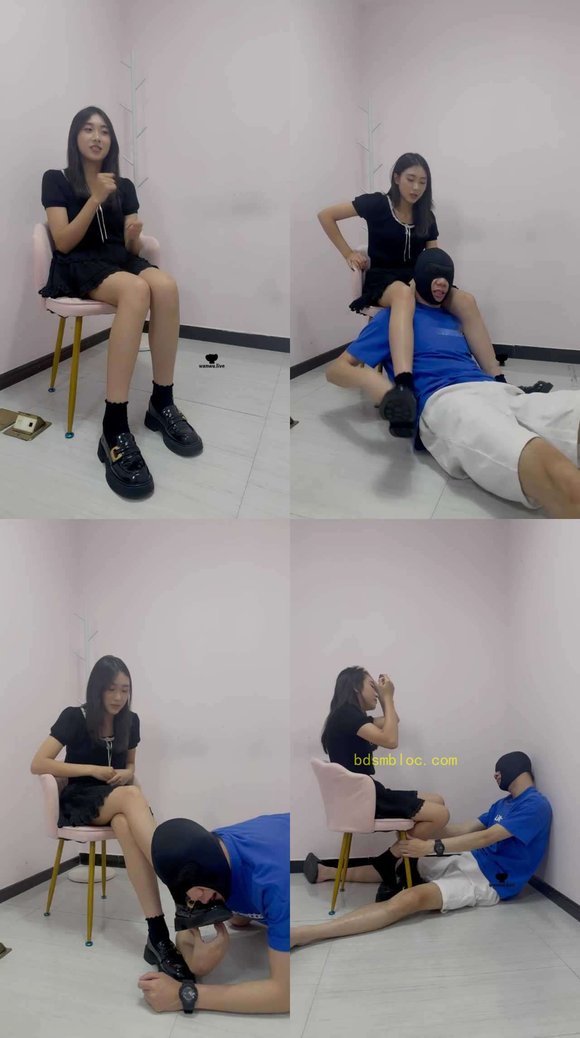 【狗哥】女神素人-皮鞋黑袜踩踏/踢裆/腿绞窒息/耳光