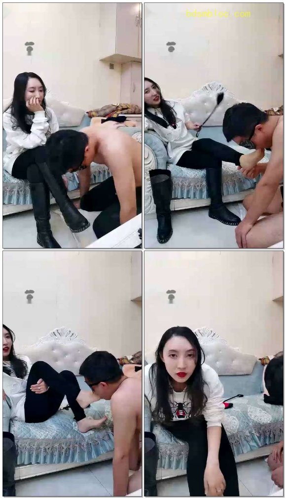【脚神羽殿下】长靴卫衣玩恋足小哥