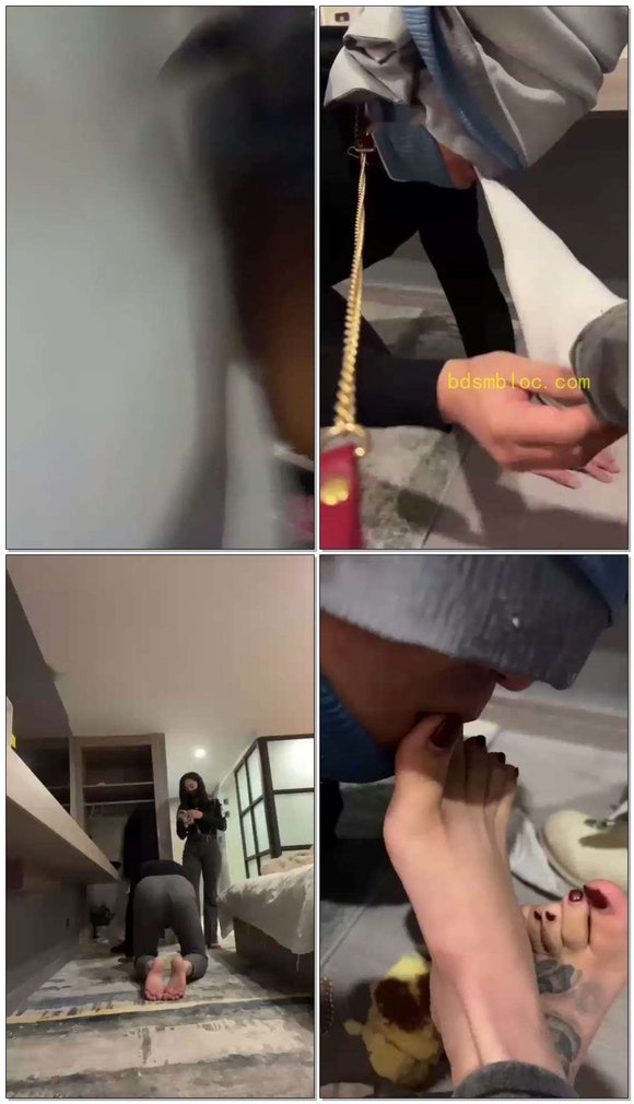 【不知名美女】高清舔脚钻胯，脚底喂食窒息