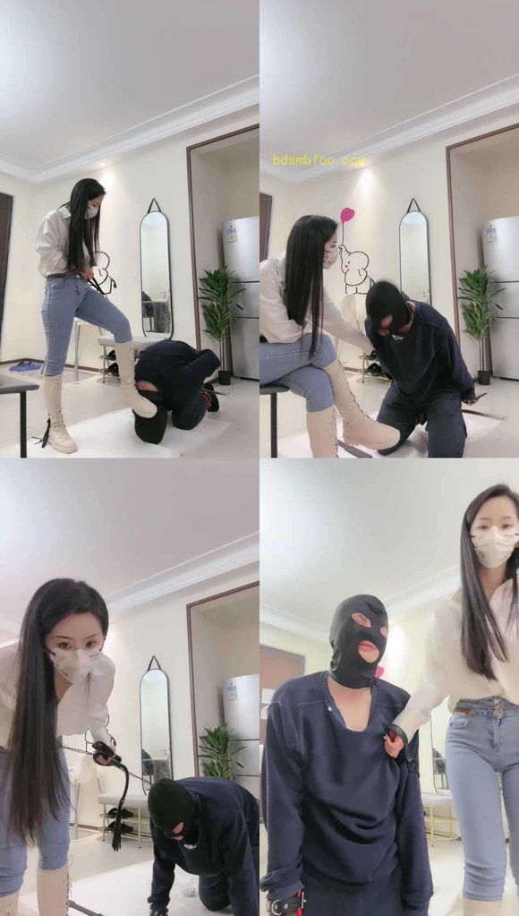 【晚晚】刑具捆绑-重度踢踹鞭打/虐乳/腿绞窒息/喂浓痰