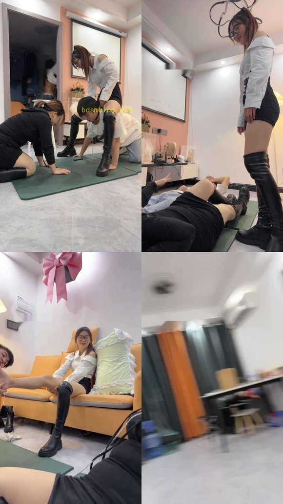 【尤物大大】情侣奴非要下跪-长靴-骑马-双S-踩踏-闻臭脚