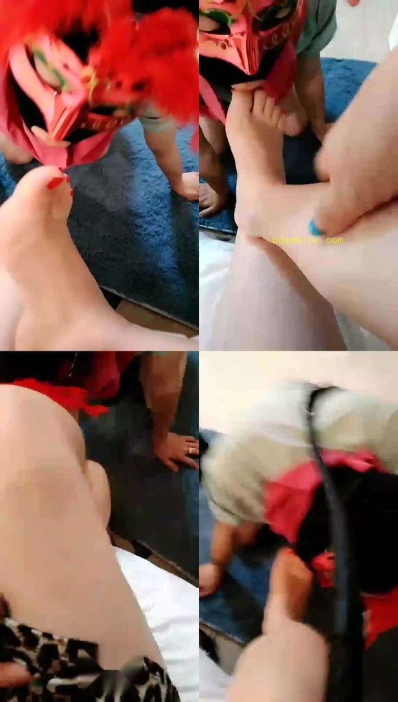 【莫云】舔脚，鞭打