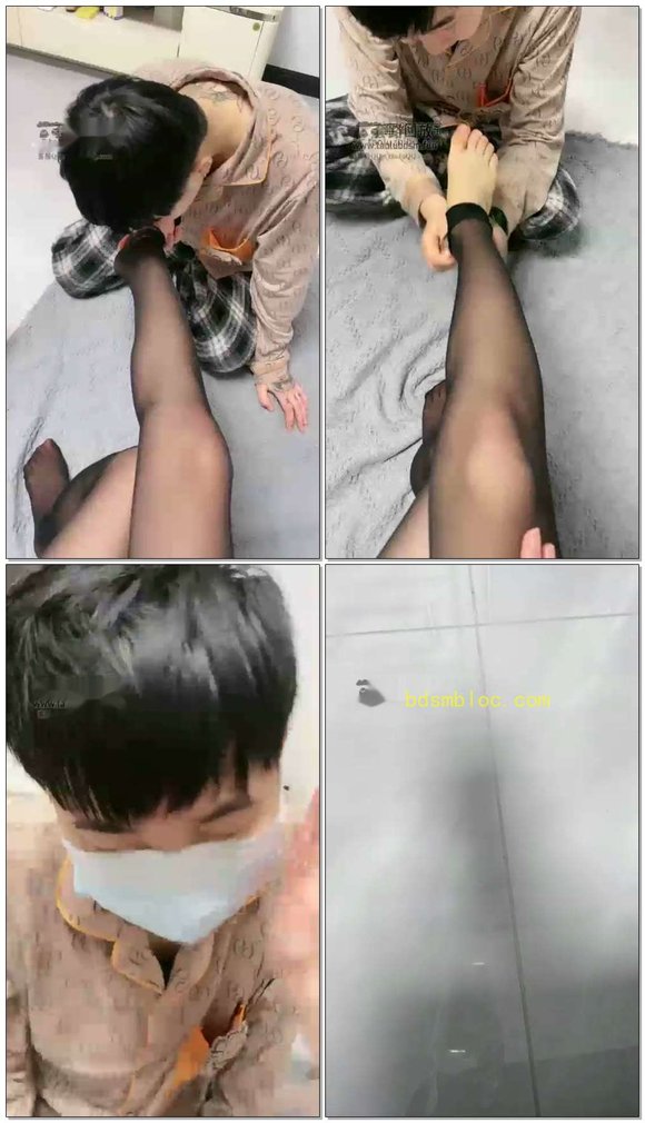 【西柚w】舔丝袜脚，踩踏，手撕丝袜