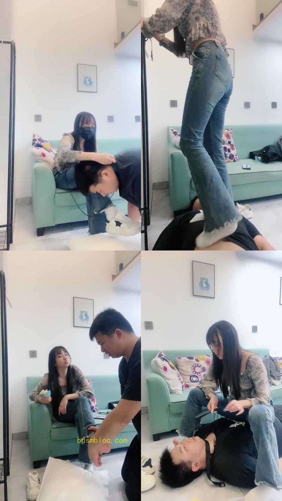 【小乔】抽耳光/舔脏鞋/踩踏/坐脸窒息/脚喂食