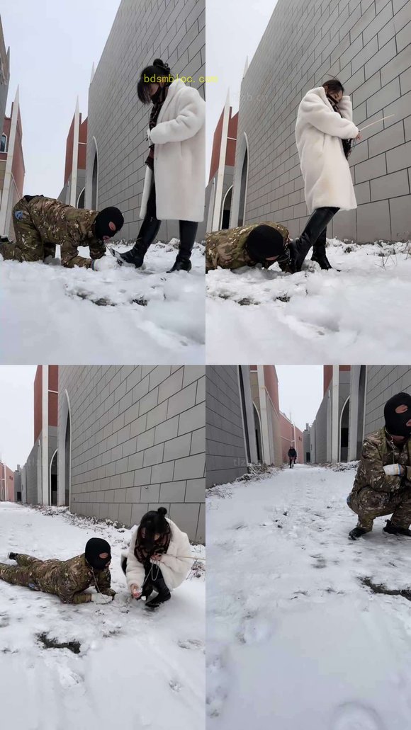 【辣姐】冰天雪地虐狗被路人偶遇-翻车