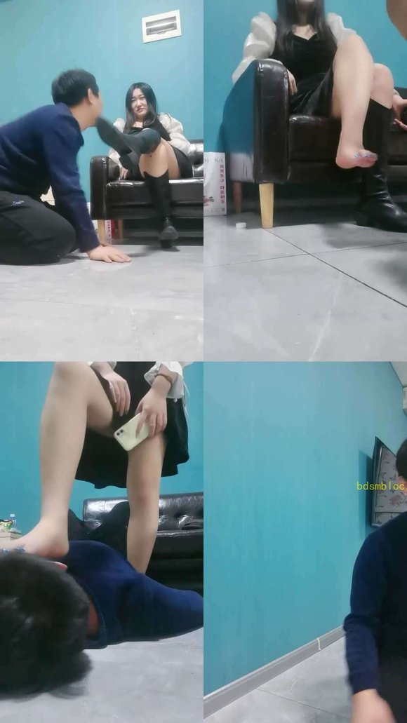【明明】被长靴素人随意玩弄