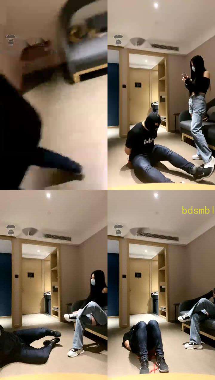【仙女殿下】下班回家发现邻居在偷闻鞋暴力提档+手脚耳光+踹档踢成废物