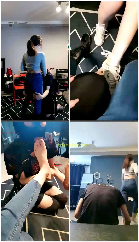 【汐雯s】双s调教马奴骑马遛马耳光鞭打