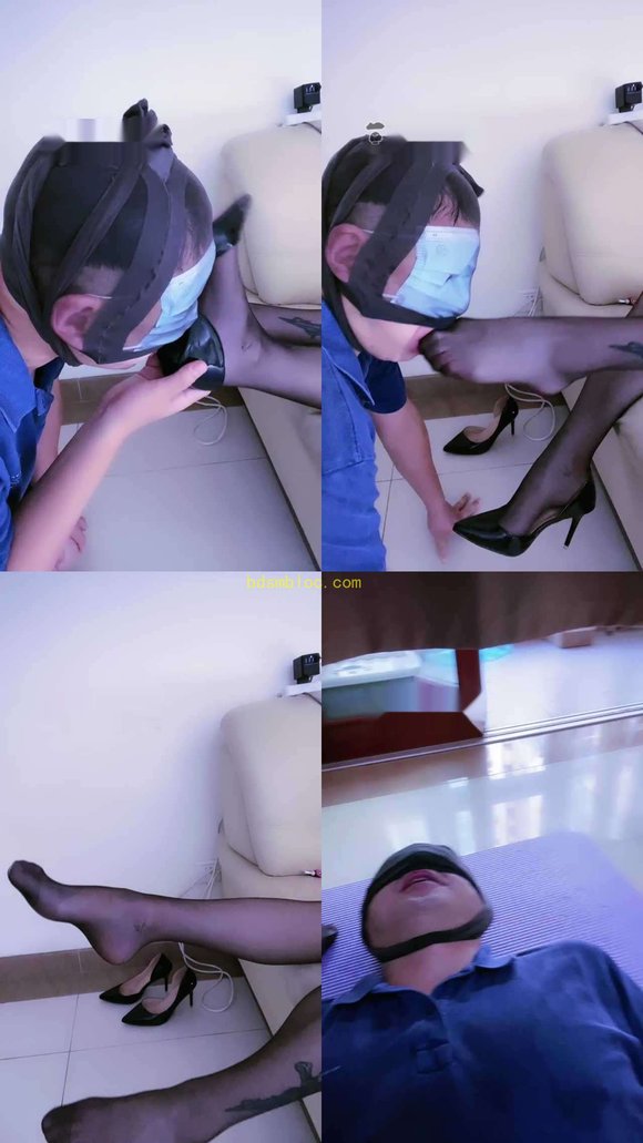 【潇潇女主】舔脏臭黑丝袜子专场