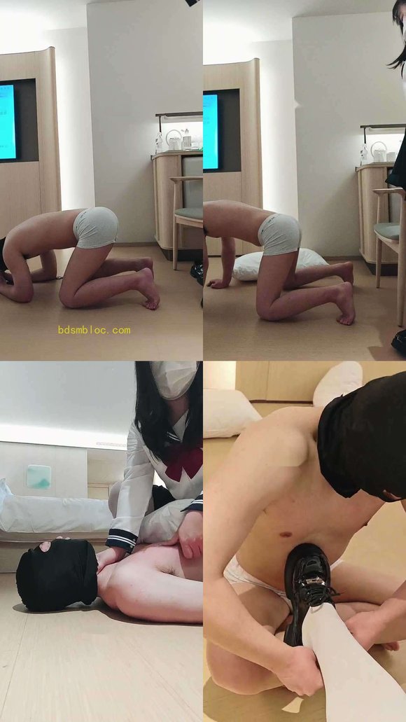 【静怡S】jk白丝踢裆虐乳虐阳踩踏坐