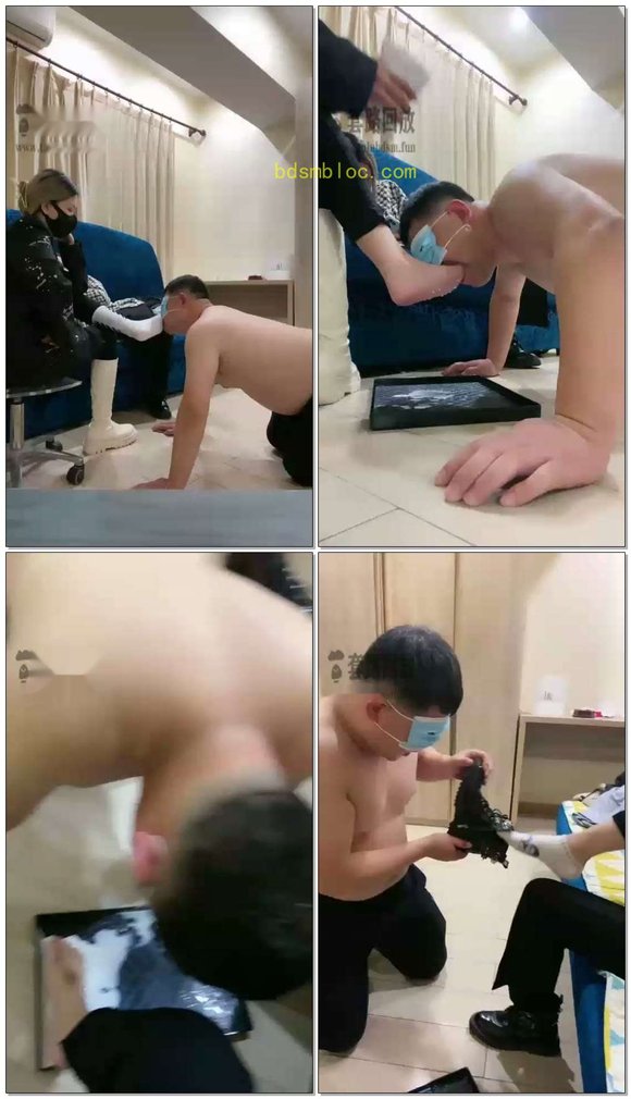 【昕昕S】纯恋足场贱狗们的幸福白棉袜裸足
