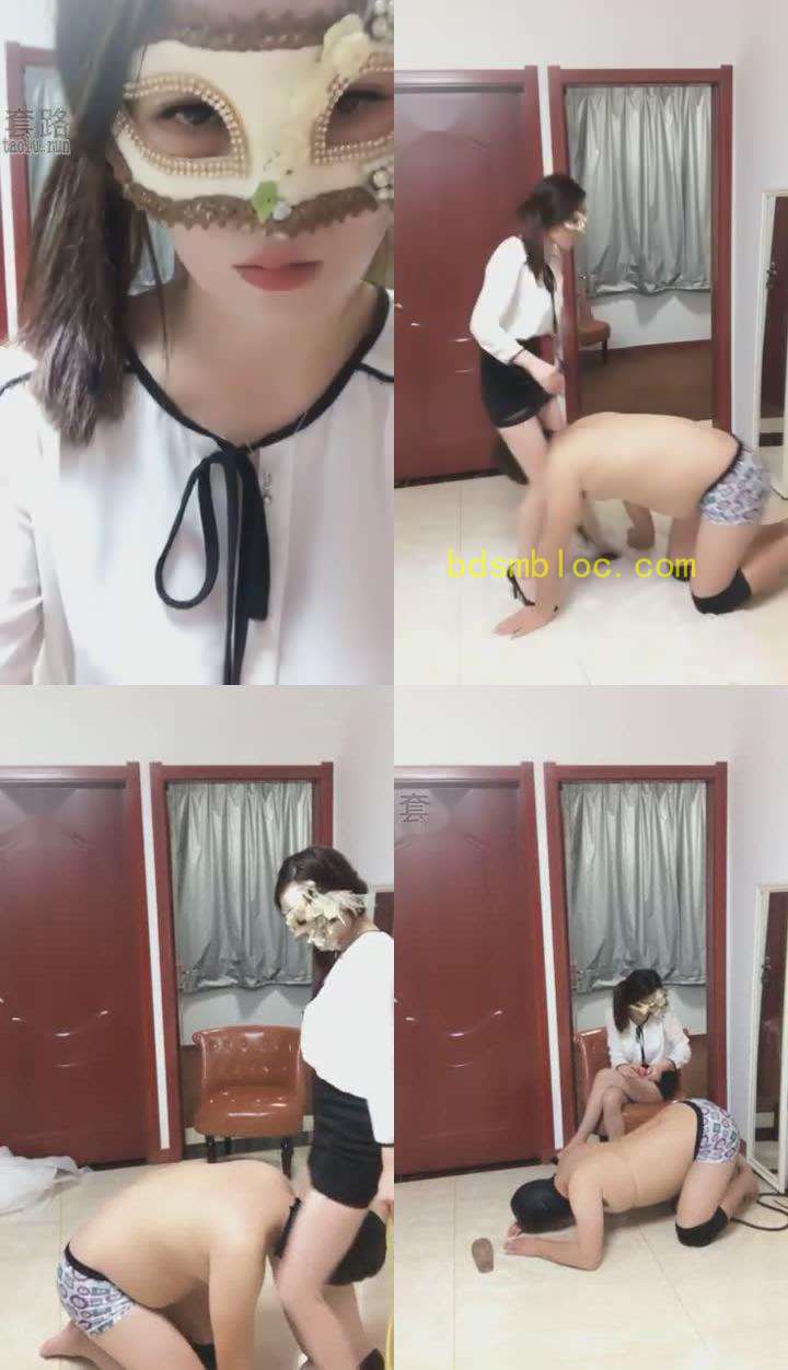 【高傲女S】虐这个迟到贱狗直接s水拖鞋扇耳光
