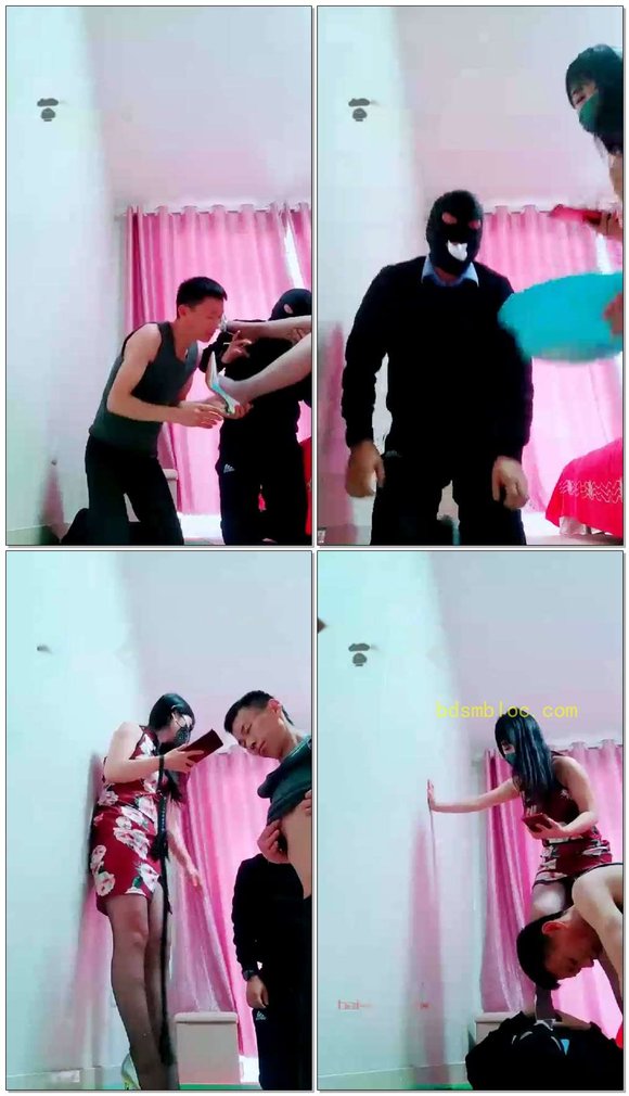 【聊城魅影S】私锁奴私人马双狗同台比贱