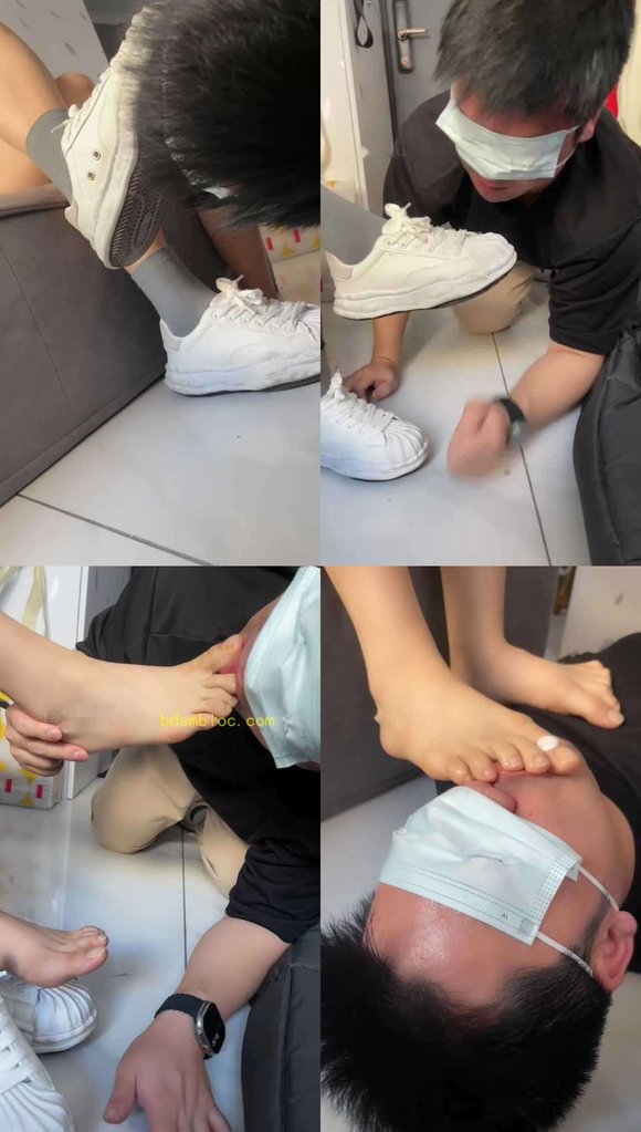 【玥野兔】舔脏小白鞋原味棉袜