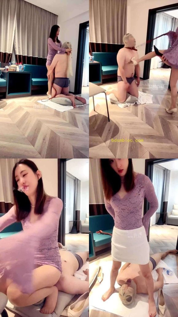 【希娜】暴打耳光 虐玩乳 踢裆坐脸窒息 调贱狗赏赐圣水除臭舔脚