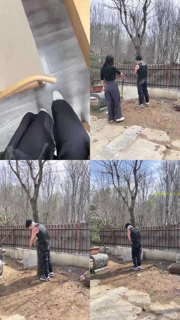 【沅芷】超强刑虐场-户外捆树上鞭打