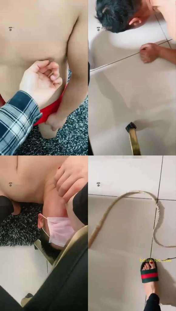 【短发S】贱狗磕头崇拜求舔脚