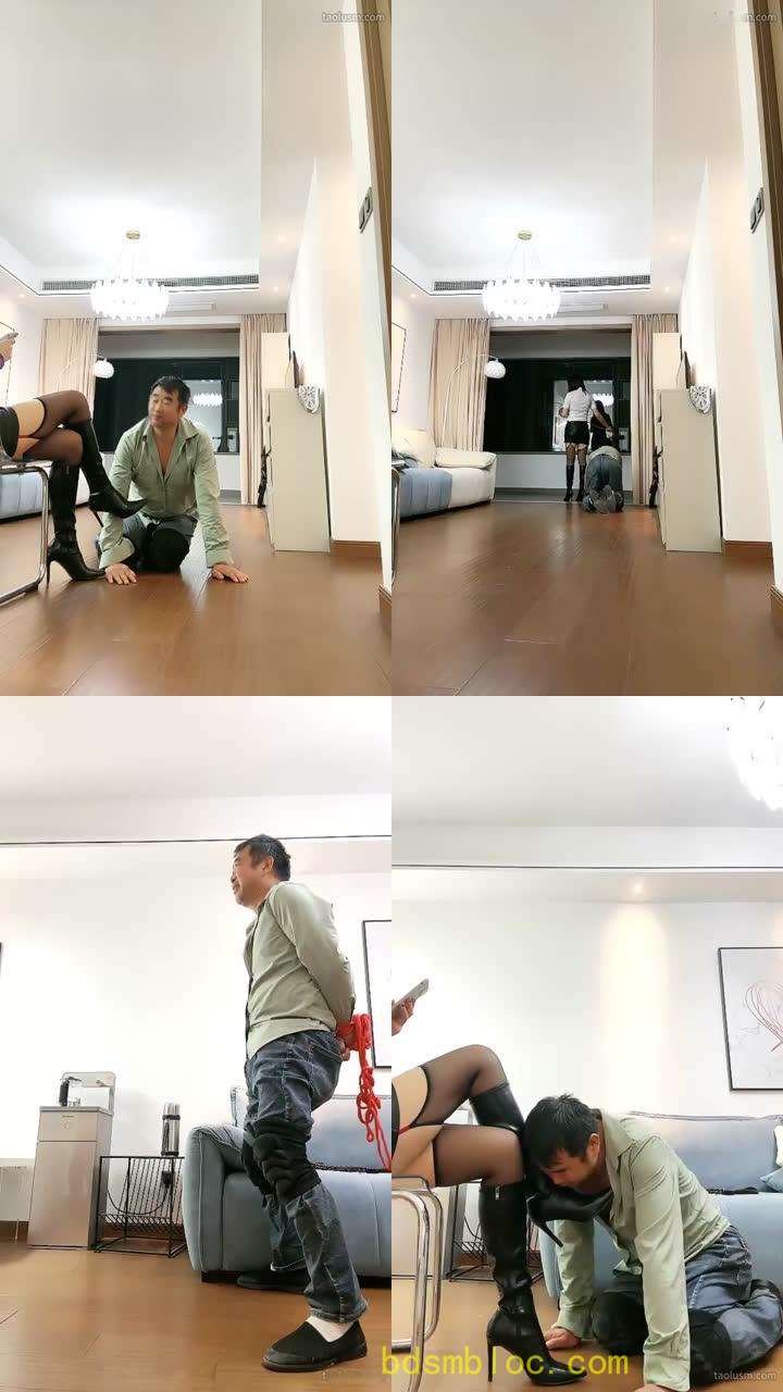 【晨颜s】鱼线牵引提裆靴子深喉