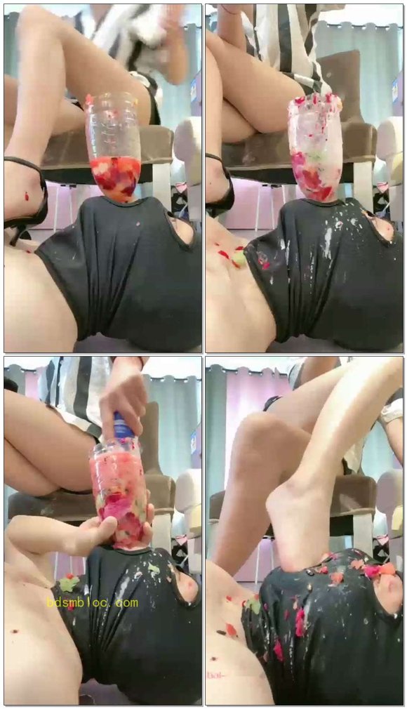 【美离子】圣水+口水+混合水果捞，美脚插嘴送进喉咙【55分钟】【普清】