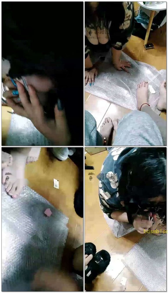 【安蔓】三素人玩女木耳光，群体喂食