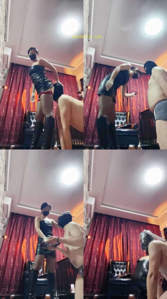 【冷颜】保鲜膜裹头窒息/吃圣水内裤/虐乳
