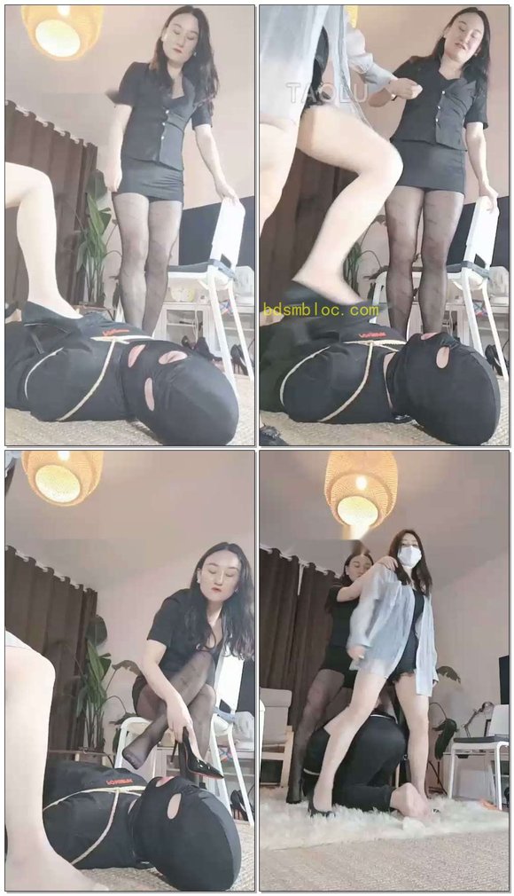 【飞扬女王&amp;巴莉女王】闺蜜一起丝袜高跟挑逗畜生