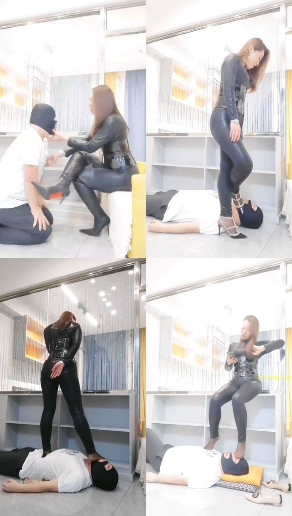 【冷御女王】长靴御姐S-掐乳抽耳光/踩踏/鞋跟插嘴