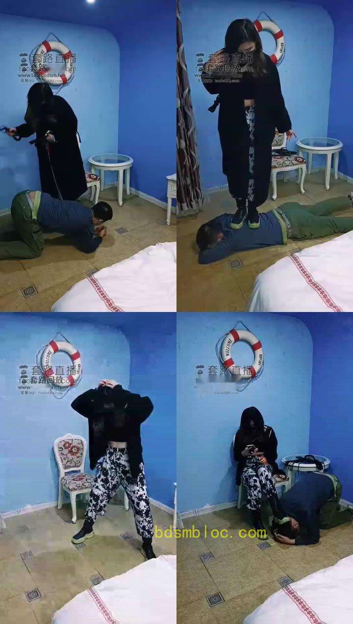 【户外第一帅男神】美女依依首次暴打男神，抽耳光揪耳朵鞭打踩踏踢裆