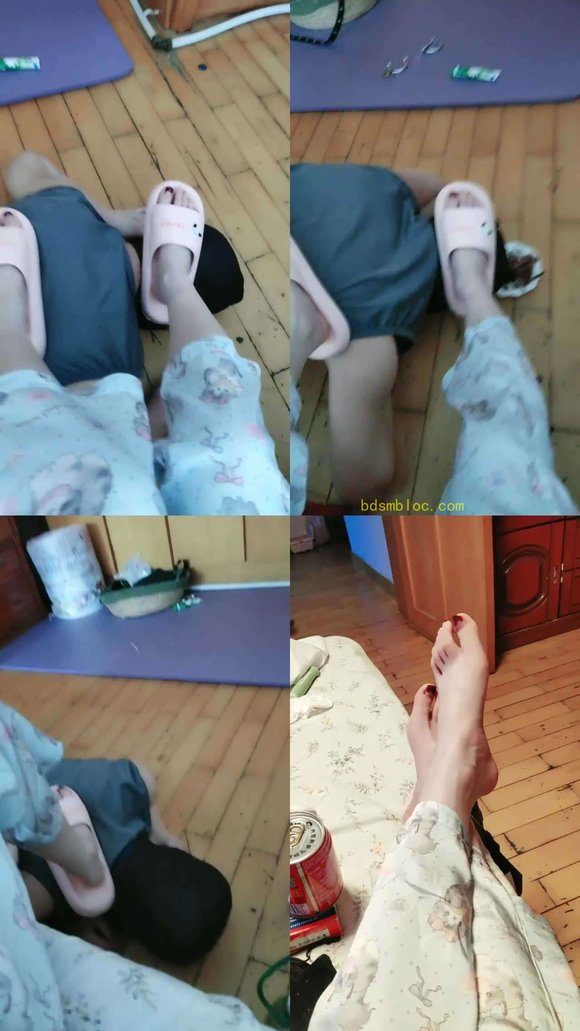【桉】拖鞋踩踏/脚下喂食