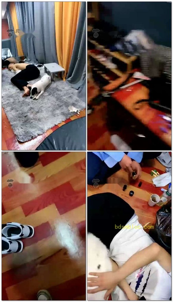 【甜心s】脚下三只贱狗，早餐黄金圣水