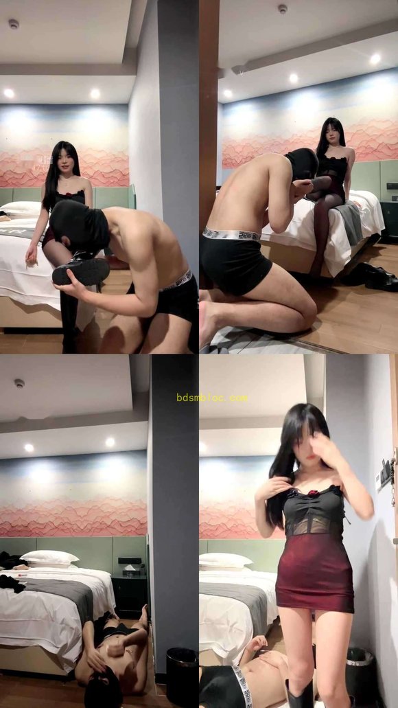 【丸子s长沙】圣水锁奴深喉踩踏