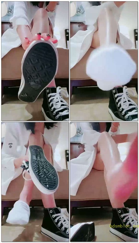 【十言S】帆布鞋白棉袜羞辱