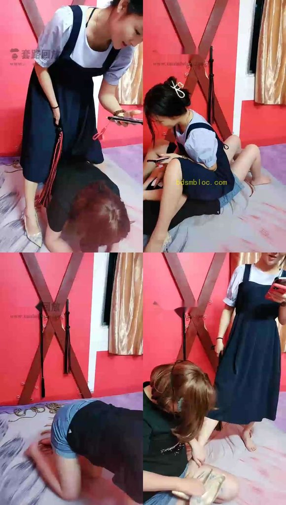 【广州蓝汐s】调教女奴鞭打舔脚