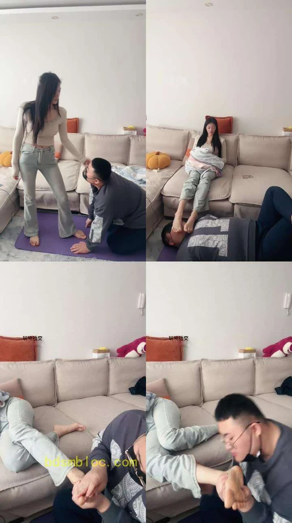 【埋汰】牛仔裤坐脸窒息/裸足蹂躏踩