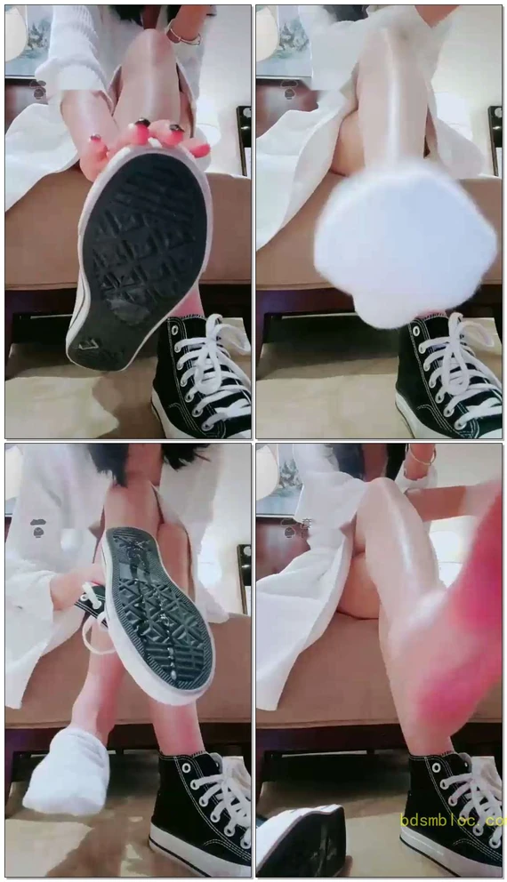 【十言S】帆布鞋白棉袜羞辱